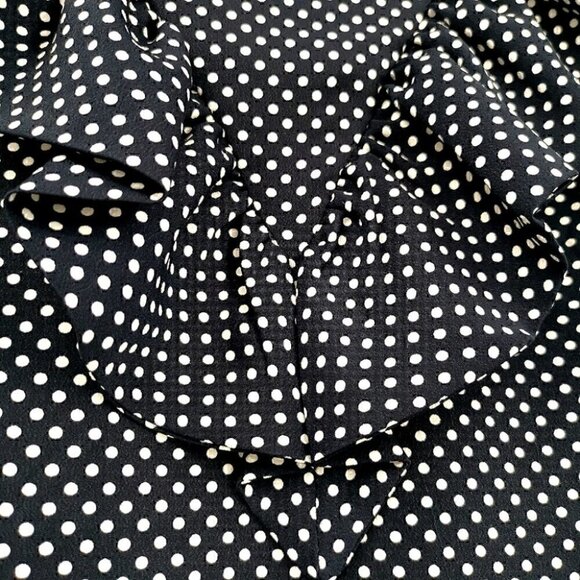 H&M Women's 2 B&W Polka Dot Ruffled B&W Top - Picture 4 of 11